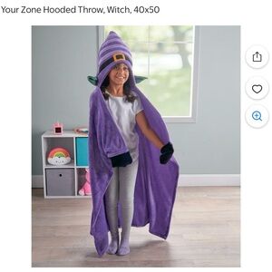 New Kids Witch Hooded Throw size 40x50